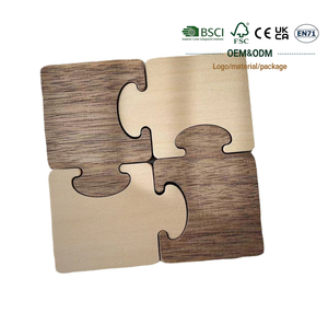 Juguetes <span class=keywords><strong>Montessori</strong></span> JET OEM, Materiales de Desarrollo Cognitivo - Juego de Rompecabezas de Madera de Nogal, Juguetes Educativos - Product Image 1