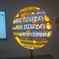 Projecteur holographique 30 cm Prix de gros Contrôle intelligent Lampe holographique 3D Ventilateur holographique LED Affichage publicitaire