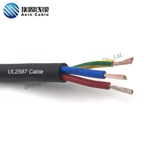 Ignífugo aislado de PVC multiconductor no apantallado 3X16AWG 600V CSA UL2587 Cable