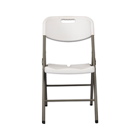 Chaise en plastique pliable légère empilable avec structure en métal HDPE pour hôtel, événements en plein air et en intérieur, mariages et fêtes