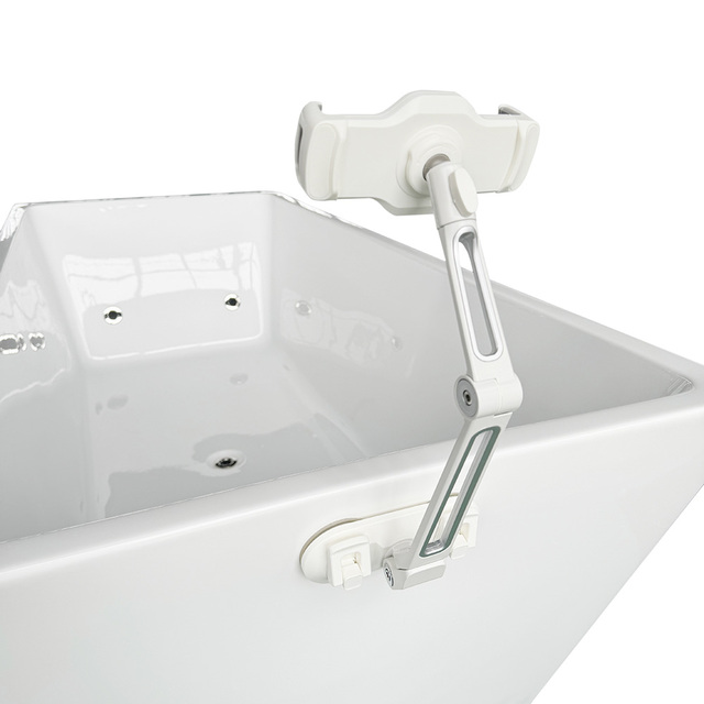 Suction Cup Ice Bath Phone Holder Spa 360 Degree Folding Swivel Cold Plunge Phone Tablet Holder for Bathtub