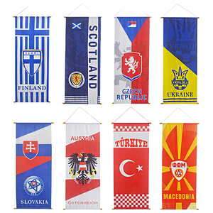 2026 अंतर्राष्ट्रीय आयोजन शीर्ष 24 फुटबॉल प्रशंसक झंडे-कस्टम पॉलिएस्टर लंबी फांसी स्मारक स्मृति चिन्ह थोक - Product Image 4