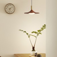 Lustre suspendu en acrylique à trois lumières de style japonais, couleur noyer, LED blanc chaud, 25-35 cm