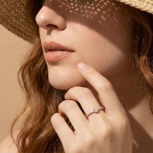 Anillo de Alta Calidad al por Mayor, Estilo Vintage, Delicado, Fabricado para Uso Diario, Joyería de Oro Rosa Sólido de 18K con Diamantes Naturales - Product Image 5