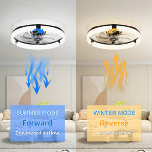Intelligent Mute DC Motor LED <b>Fan</b> Light <b>Remote</b> & App <b>Control</b> 6-Speed 7 Blades Dimmable Iron Lamp Body Low Noise Modern Bedroom - Product Image 3