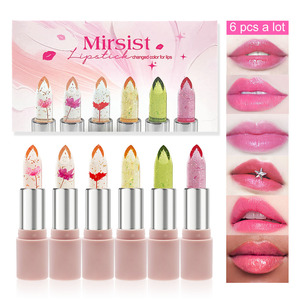 Mirsist ลิปบาล์มเปลี่ยนสีได้6ชิ้น, ลิปบาล์มดอกไม้กันน้ำลิปสติกสีติดทนนานลิปบาล์ม - Product Image 1