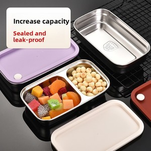 Fiambrera de mantenimiento fresco a prueba de fugas de acero inoxidable 304, contenedor de almacenamiento de alimentos sellado refrigerado - Product Image 1