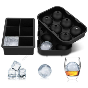 Molde de silicona DD1137 para hacer bolas de hielo al por mayor, bandeja cuadrada grande para whisky, cubos y esferas DIY - Product Image 3