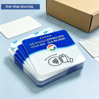 Carte NFC NTAG215 13,56 MHz avec support de table en acrylique, étiquette sans contact, étanche, pour usage professionnel, hôtelier et de membre
