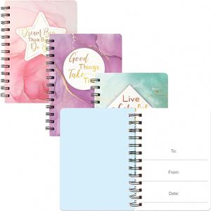 A5 Leather Spiral Notebooks Printing LOGO <b>Marble</b> Design Lined Journals Custom Notebook Set Cover - Product Image 1