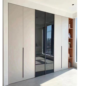 Benovo New Design Bedroom Furniture Sliding Door Wooden Lacquer Modern White Simple Home Wardrobe Customized Size Bedroom <strong>Closet</strong> - Product Image 3