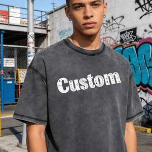 Camisetas de Hombre Personalizadas con Logotipo, Lisas, Teñidas, Estilo Urbano, 100% Algodón Tejido, Ecológicas y Transpirables - Product Image 3