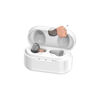 Mini aparelho auditivo para idosos, aparelho auditivo digital recarregável com amplificador sem fio, auxílios para ouvido - Product Image 1