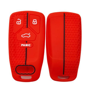 Housse de <span class=keywords><strong>clé</strong></span> à 4 boutons en silicone, protection intégrale pour <span class=keywords><strong>A1</strong></span> A3 A4 A6 Q3 Q5 Q7 TT R8 pour <span class=keywords><strong>Audi</strong></span> - Product Image 2