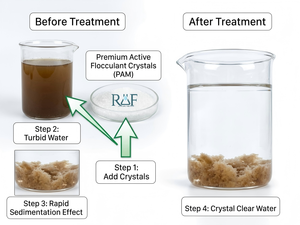 Polyacrylamide de poids moléculaire élevé PAM, floculant pour les stations d'épuration des eaux usées industrielles - Product Image 2