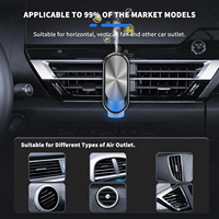 Diffuseur d'arômes de voiture ultrasonique de luxe avec 4 huiles essentielles, batterie 120 mAh, diffuseur d'aromathérapie pour voiture, clip de ventilation