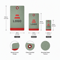 Étiquette suspendue personnalisée en papier recyclé écologique pour vêtements, avec logo, dorure à chaud et vernis sélectif UV, pour marque de vêtements