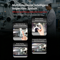 Vidéoscope industriel 6 mm, câble de 2 m, 360° °   Boroscope d'inspection articulé, reconnaissance des défauts par IA, IP67 pour l'inspection des moteurs d'avions
