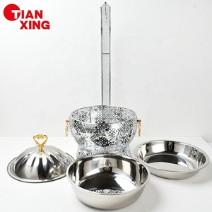 Nuevo diseño, producto de gran oferta, equipo de catering, estufa de Buffet, juego de calentador de alimentos, platos de frotamiento colgantes de plata <span class=keywords><strong>para</strong></span> restaurante - Product Image 5