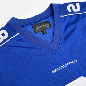 Camiseta de fútbol americana clásica de estilo callejero personalizada, camiseta de fútbol extragrande con logotipo bordado sublimado - Product Image 2