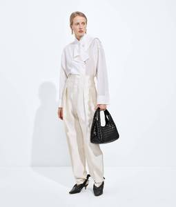 Bottega BV Travel Campana Shoulder Bag with Archival Silhouette in Supple Intrecciato Leather Featuring a Tie Closure Veneta - Product Image 2