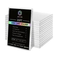 Porte-cartes mini en acrylique premium, 35PT - 130PT, étui transparent à clipser en deux parties, protection UV, protège-cartes archivistique sécurisé