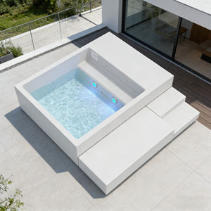 Piscina de fibra de vidrio para adultos, piscina elevada para exteriores, piscina grande, piscinas infinitas, piscina en stock, piscina de natación, spa, piscina exterior - Product Image 3