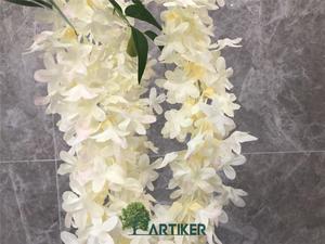 Rama de flor colgante de <span class=keywords><strong>Lila</strong></span> Artificial para interiores, decorativa para boda/hebras entrelazadas de frijol Artificial colgante fragante - Product Image 3