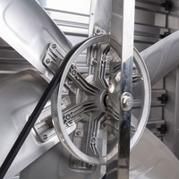 Ventilateur axial de type mural antidéflagrant Ventilateur d'extraction de ventilation en acier inoxydable Grande taille 1530*1530