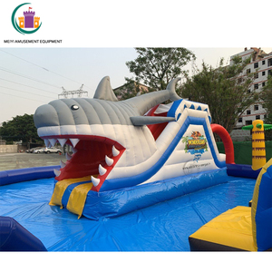 Customizable Giant <strong>Inflatable</strong> Water Park Games <strong>Pirate</strong> <strong>Ship</strong> &amp; <strong>Pool</strong> Shark Slide Aqua Sea-Themed <strong>Inflatable</strong> Water Games - Product Image 3