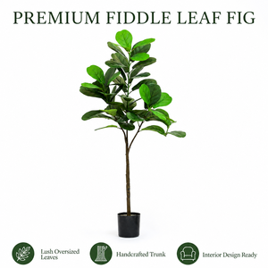 Bonsái Artificial de Ficus Lyrata Texturizado Premium para Decoración de Hoteles, Salones, Cafeterías, Estudios Fotográficos, Balcones, Patios y Hogares - Product Image 1