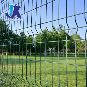 Factory Directly Supply PVC Coated Triangle 3D Wire Mesh Fence For Sports Field Highway Farm Airport Use