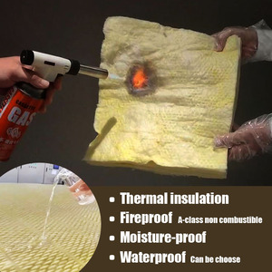 Màu vàng glasswool sợi thủy tinh cách nhiệt CuộN kho ứng dụng với dây lưới chăn sợi thủy tinh len - Product Image 4