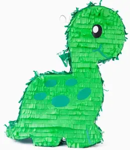 Dale pinata de dinossauro pequeno para festa de aniversário, dino verde t rex pinata para meninos e meninas 3 5 anos de idade-festa de dinossauro
