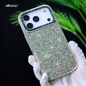 Étui de téléphone magnétique personnalisé en argent miroir de luxe haut de gamme Aikusu pour iPhone 17 16 15 Pro Max - Product Image 6