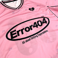 Camisetas de Fútbol Retro Sublimadas Personalizadas, Jersey Rosa de Secado Rápido y Transpirable, 100% Poliéster, Unisex para Adultos