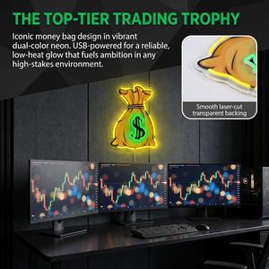 Money Bag Letreros Neon LED dimmable USB powered ambient <b>light</b> store <b>window</b> decoration <b>light</b> street indicator <b>light</b> Customized - Product Image 2