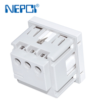 Prise de sortie européenne Prise Pop 250V 16A XJY-QB-57 45*45mm Bureau d'hôpital ignifuge PC BLANC