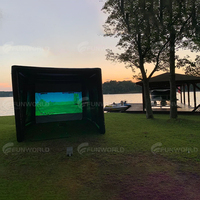 Simulateur de golf gonflable portable de grande taille, tente de pratique de golf intérieure/extérieure, adaptée à tous les niveaux de compétence
