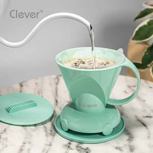 Clever Dripper OEM Disponible en Verde Crema, Trapezoidal, de Eastman Tritan, para Eventos de Catering, Cafetera Reutilizable con Filtro - Product Image 3