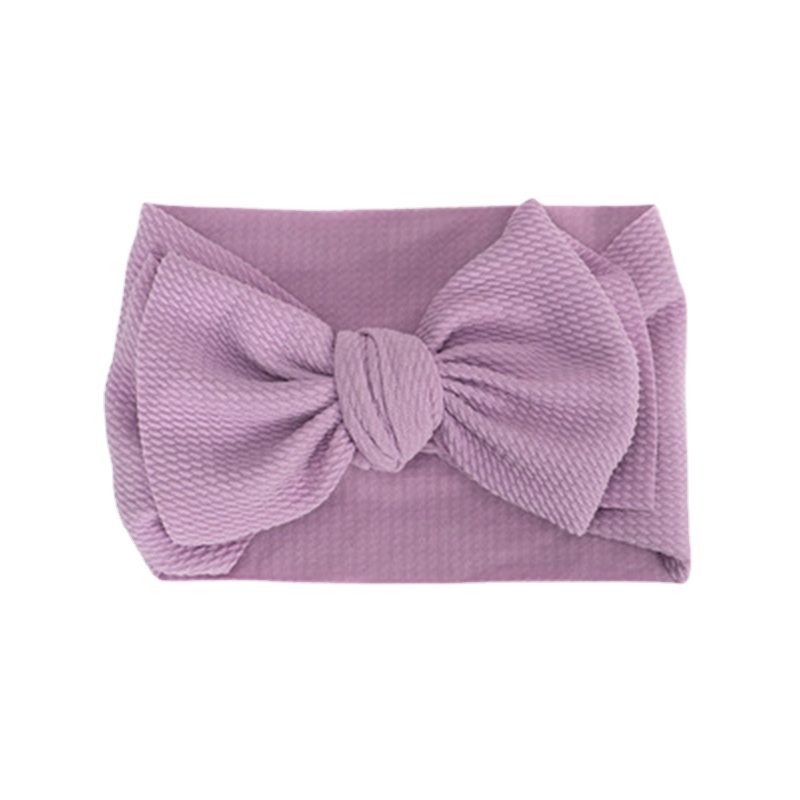 Повязка на голову для новорожденных девочек, однотонный тюрбан с бантом, эластичная лента для волос, Детские аксессуары для волос