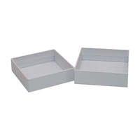 Boîte rigide blanche personnalisée avec couvercle et base pour emballage cadeau, avec insert et logo en feuille d'or, personnalisation des couleurs possible