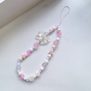 Bracelet à perles en forme de cœur mignon, nœud papillon coloré en acrylique, fleur, papillon, perle douce, accessoires pour <span class=keywords><strong>coque</strong></span> de téléphone portable, chaîne anti-perte - Product Image 5