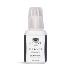 CLIONE ELF BLACK POWER GLUE OEM & ODM Sản Xuất Tại Hàn Quốc Bán Buôn Không Thấm Nước Extension Eyelash Glue Tùy Chỉnh Nhãn Hiệu Riêng Lông Mi Tốt Nhất