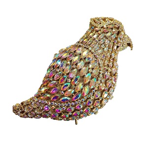 Women Delicate Bird Rhinestone <b>Clutch</b> Purse Fancy Crystal Evening Bag Luxury Handbag for Dating <b>Wedding</b> Photography - Product Image 1
