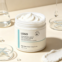 Shampoing Clarifiant Exfoliant 2-en-1 à l'Acide Hyaluronique Marque Blanche – Nettoyant Exfoliant Profond pour Cuir Chevelu – Soin Capillaire Purifiant
