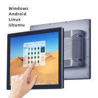 Ucuz 18.5 İnç DC 12V Kapasitif Dokunmatik Ekran 1920x1080 Fansız Gömülü Endüstriyel Panel PC Intel I3/i5/i7 CPU Tıbbi
