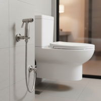 Pommeau de Douche Haute Pression en Acier Inoxydable Homerain, Finition Brossée, Fixation Murale Simple, Garantie 3 Ans