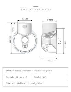 Nouveau tire-lait électrique double intelligent intégré 2026 <span class=keywords><strong>S12A</strong></span> avec écran LCD et 3 modes, 12 niveaux de pompage pour l'alimentation de bébé - Product Image 4