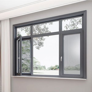 Ouragan Double verre isolation phonique ouverture horizontale vers l'intérieur tempête fenêtre à battant <span class=keywords><strong>en</strong></span> aluminium extérieur - Product Image 3